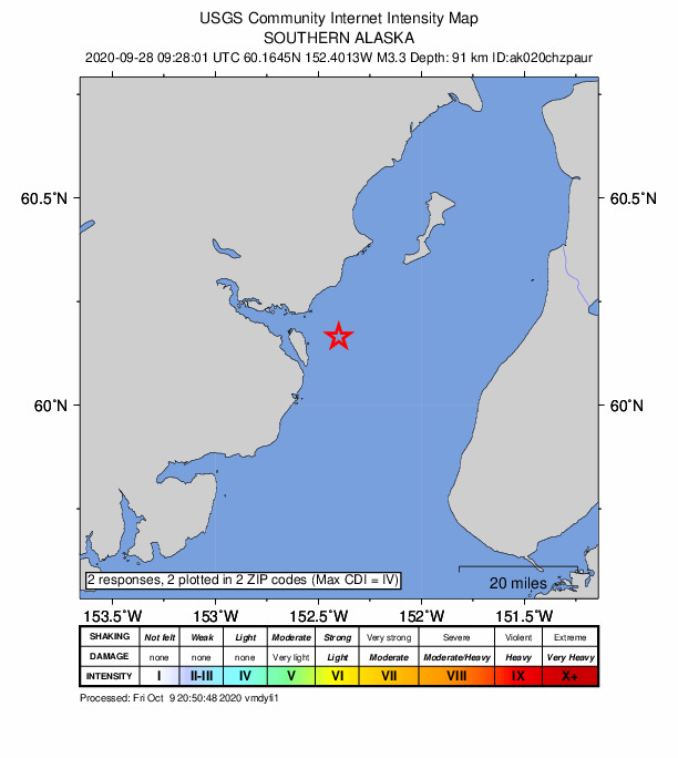 Did You Feel It? map: shaking reported by the public