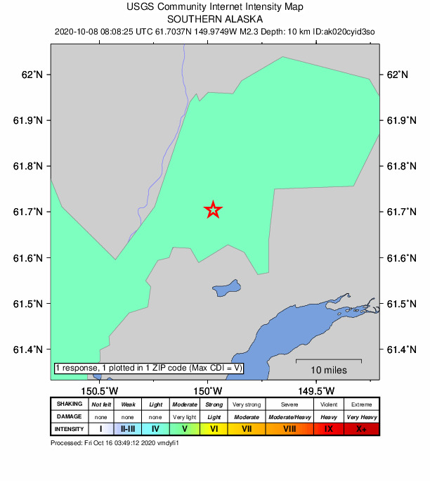 Did You Feel It? map: shaking reported by the public