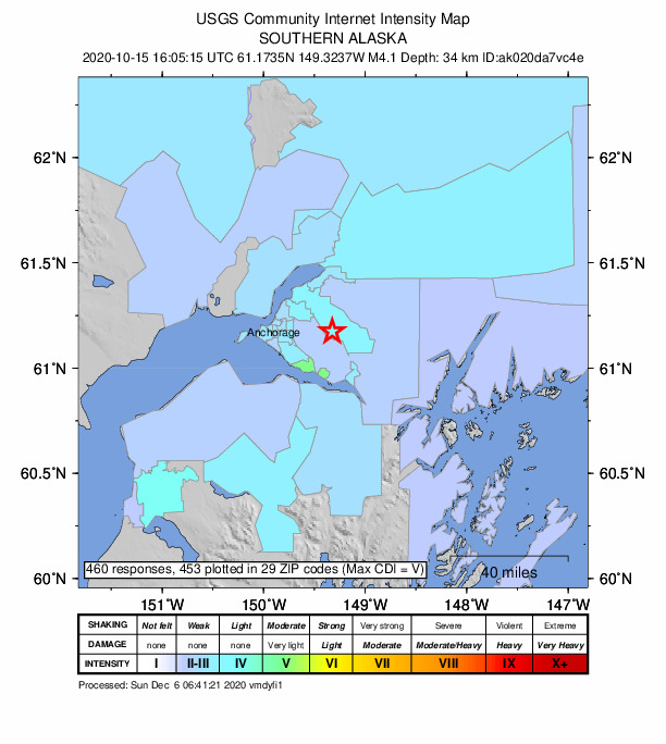 Did You Feel It? map: shaking reported by the public