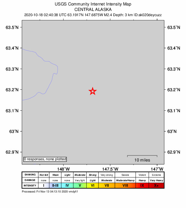 Did You Feel It? map: shaking reported by the public