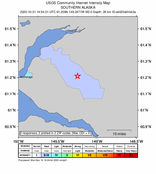 Did You Feel It? map: shaking reported by the public