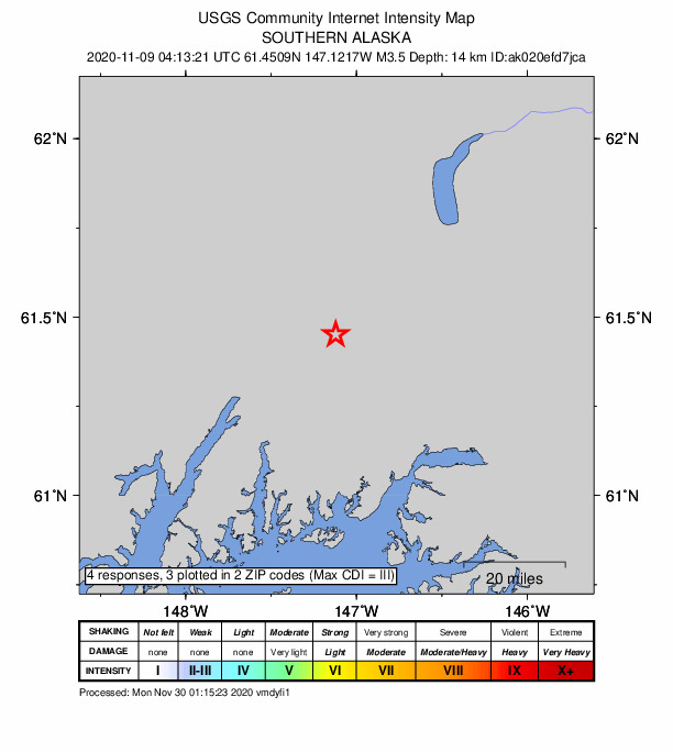 Did You Feel It? map: shaking reported by the public