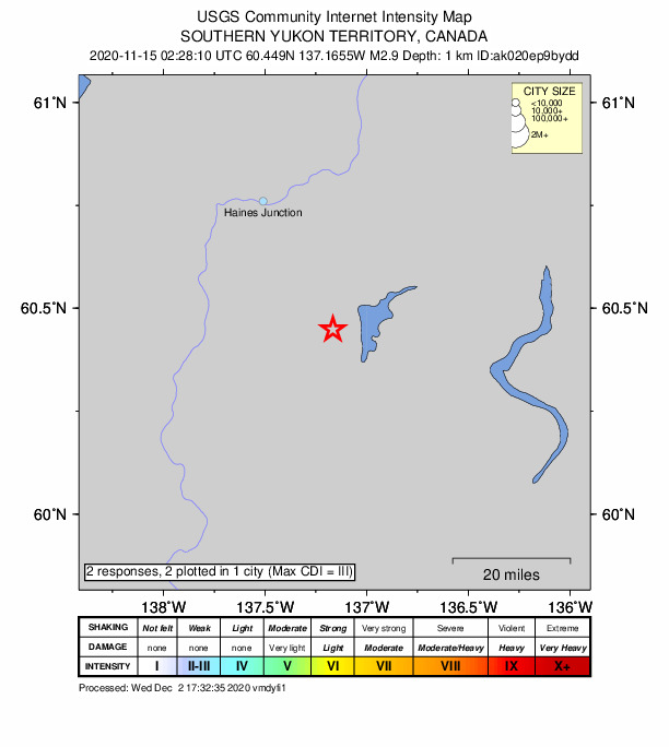 Did You Feel It? map: shaking reported by the public