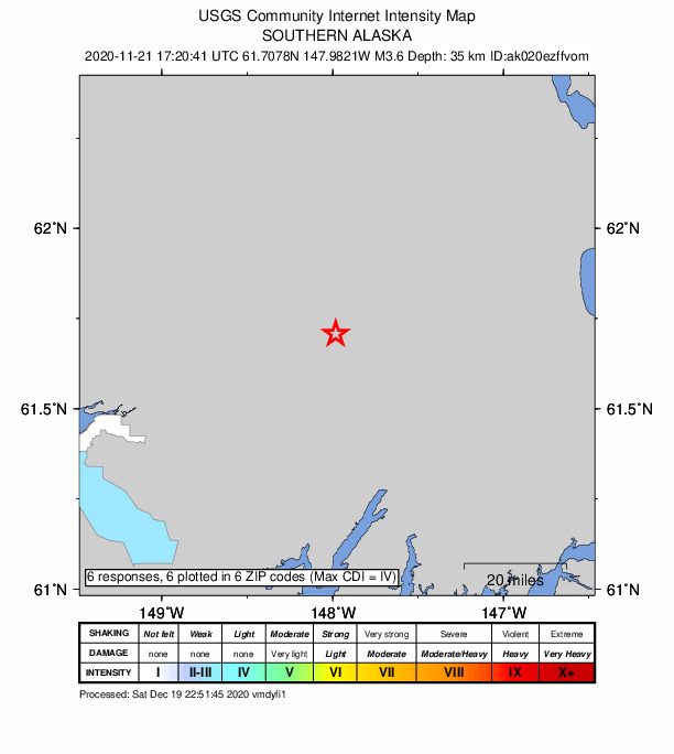 Did You Feel It? map: shaking reported by the public