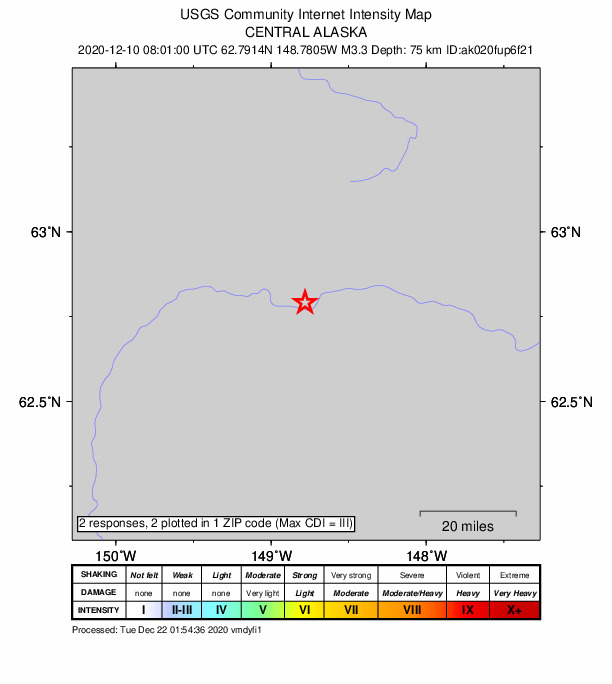 Did You Feel It? map: shaking reported by the public