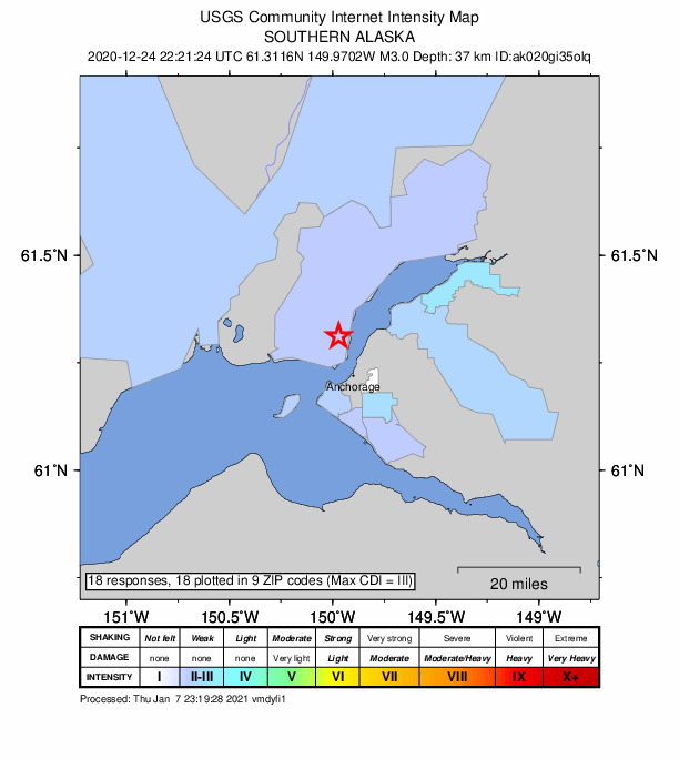 Did You Feel It? map: shaking reported by the public