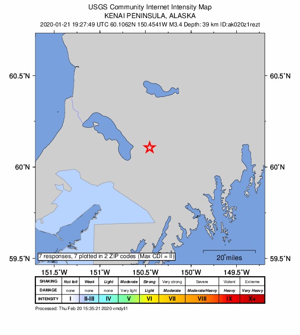Did You Feel It? map: shaking reported by the public