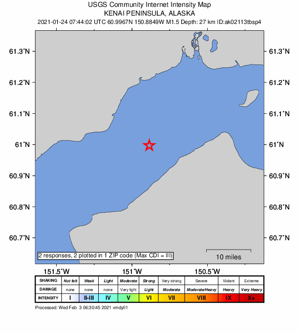 Did You Feel It? map: shaking reported by the public