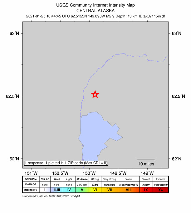 Did You Feel It? map: shaking reported by the public