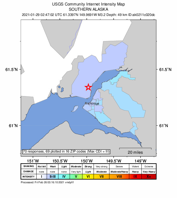Did You Feel It? map: shaking reported by the public