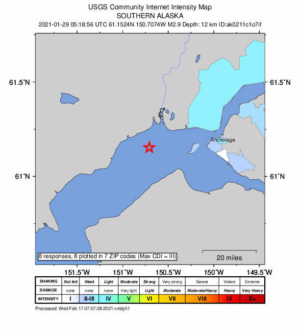 Did You Feel It? map: shaking reported by the public