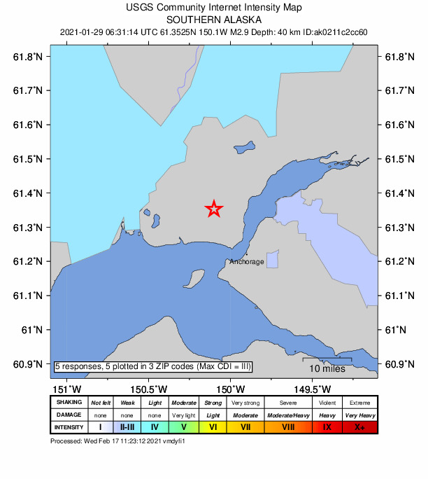 Did You Feel It? map: shaking reported by the public