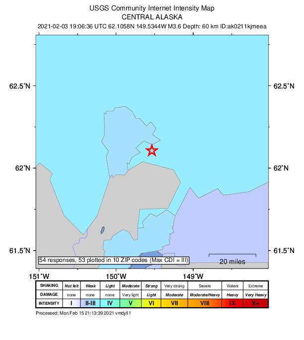 Did You Feel It? map: shaking reported by the public