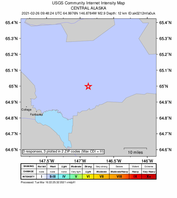 Did You Feel It? map: shaking reported by the public
