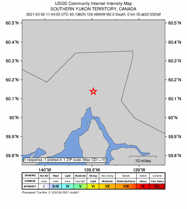 Did You Feel It? map: shaking reported by the public