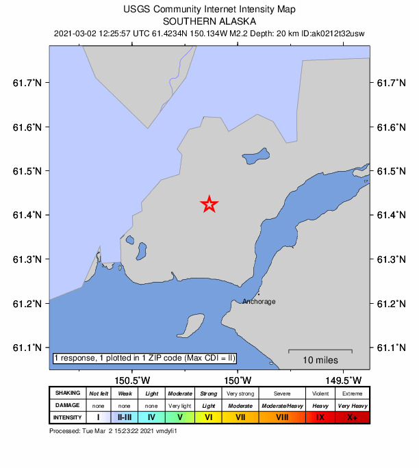 Did You Feel It? map: shaking reported by the public