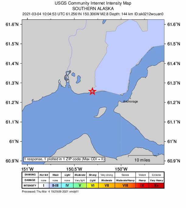 Did You Feel It? map: shaking reported by the public