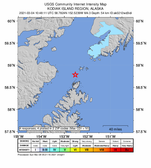 Did You Feel It? map: shaking reported by the public