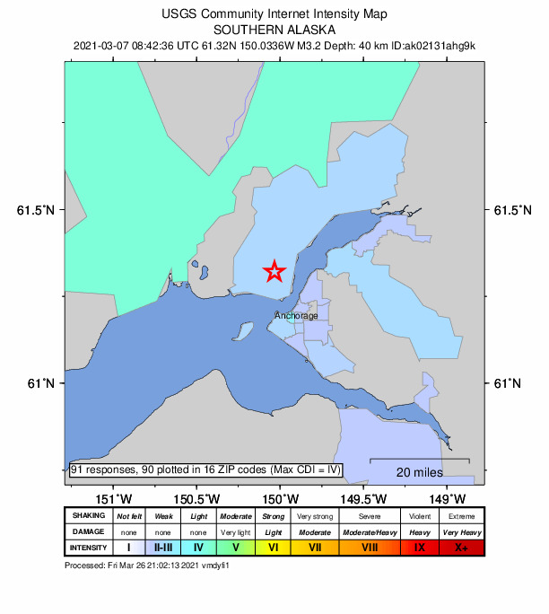 Did You Feel It? map: shaking reported by the public