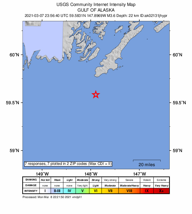 Did You Feel It? map: shaking reported by the public