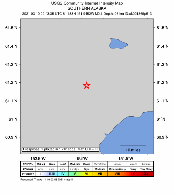 Did You Feel It? map: shaking reported by the public