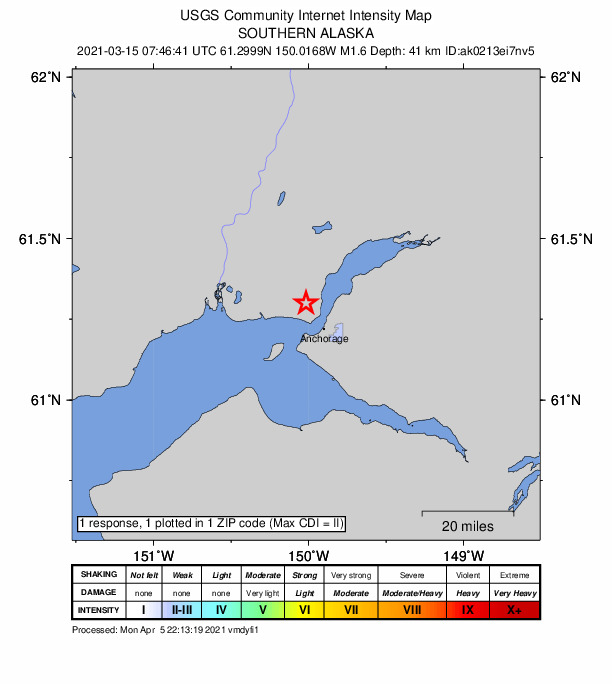 Did You Feel It? map: shaking reported by the public