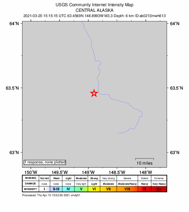 Did You Feel It? map: shaking reported by the public
