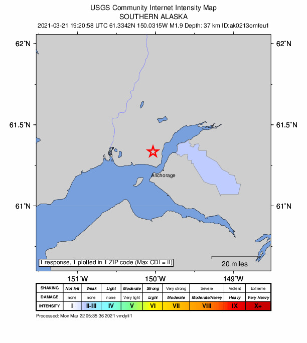 Did You Feel It? map: shaking reported by the public