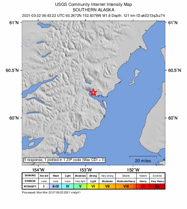 Did You Feel It? map: shaking reported by the public