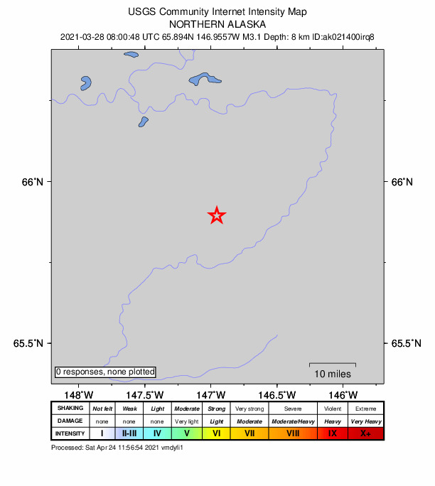 Did You Feel It? map: shaking reported by the public