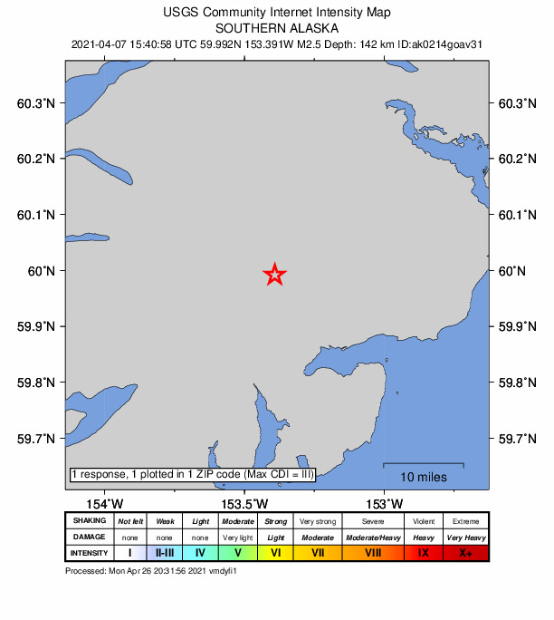 Did You Feel It? map: shaking reported by the public