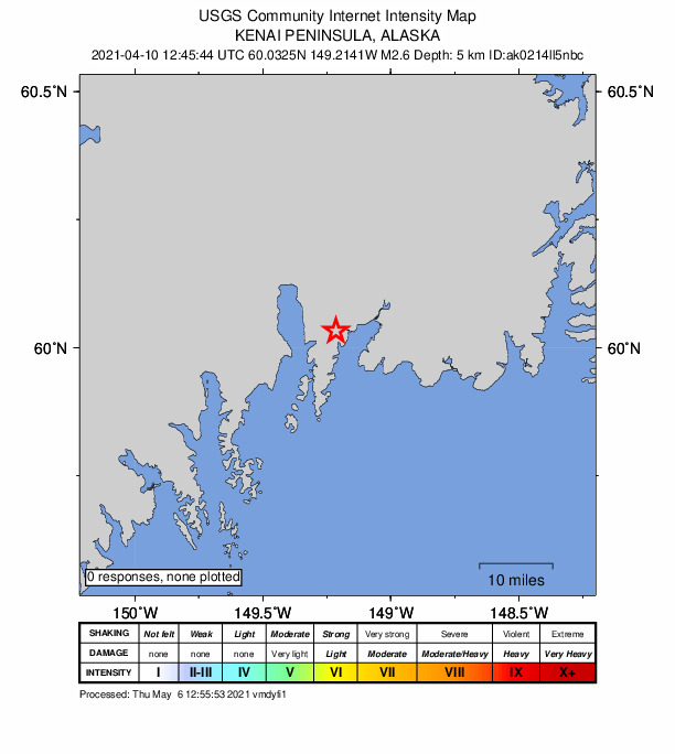 Did You Feel It? map: shaking reported by the public