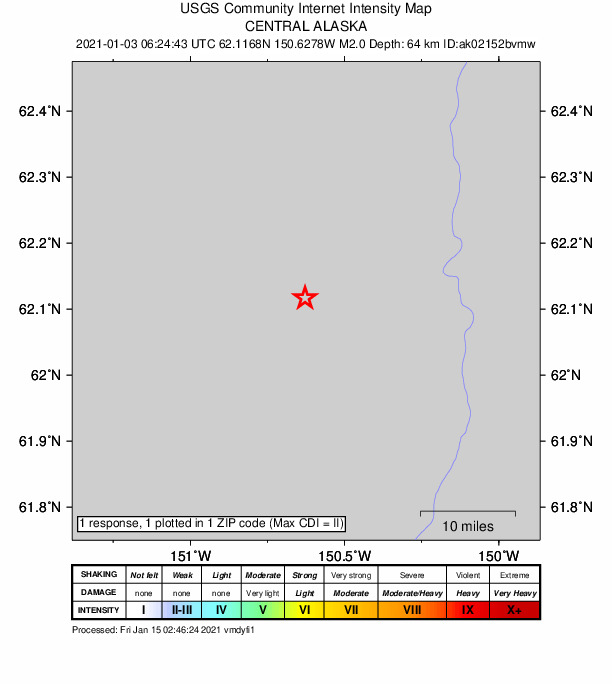 Did You Feel It? map: shaking reported by the public
