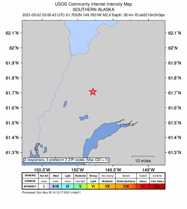 Did You Feel It? map: shaking reported by the public