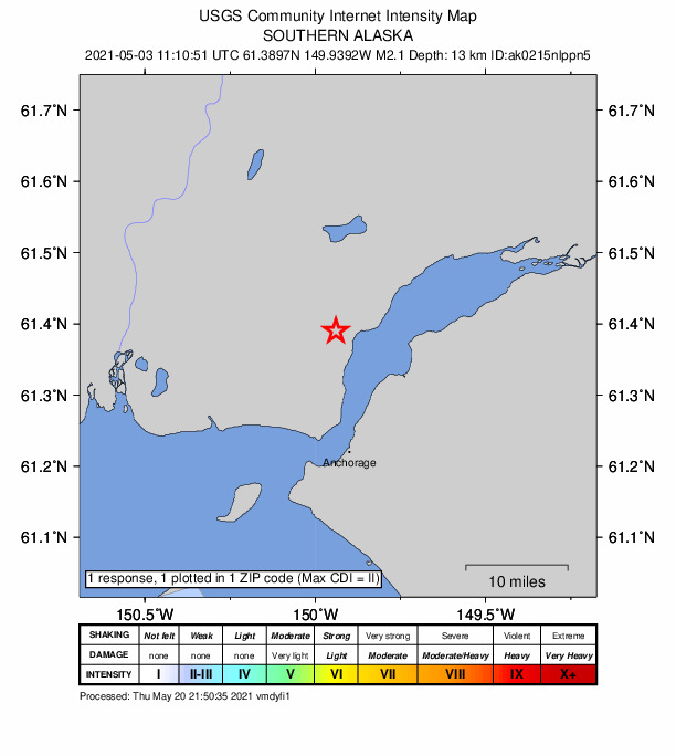 Did You Feel It? map: shaking reported by the public