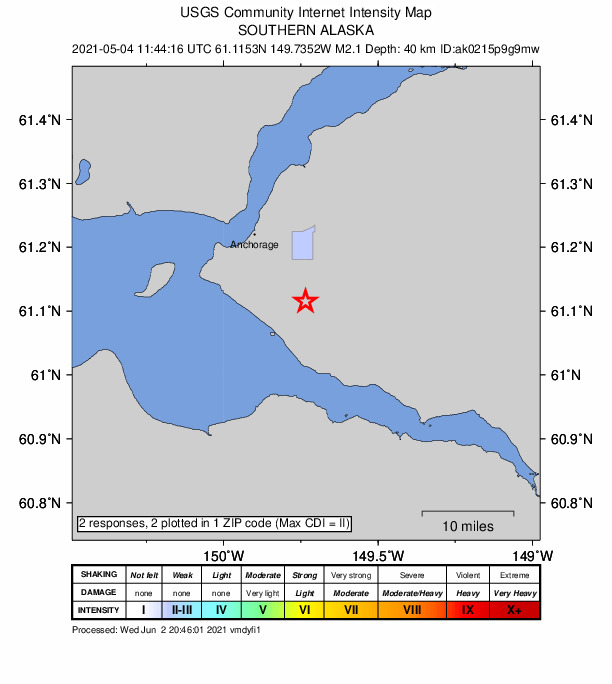 Did You Feel It? map: shaking reported by the public