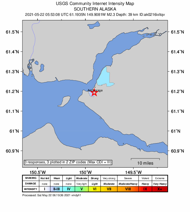 Did You Feel It? map: shaking reported by the public