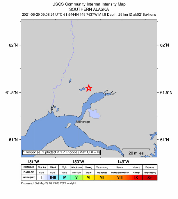 Did You Feel It? map: shaking reported by the public