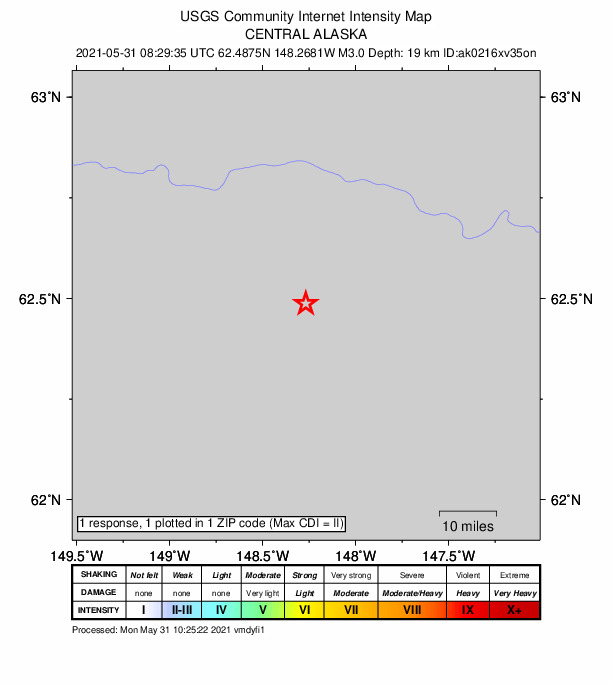 Did You Feel It? map: shaking reported by the public