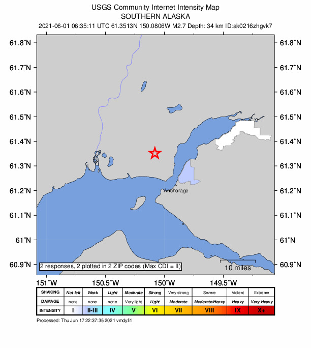 Did You Feel It? map: shaking reported by the public