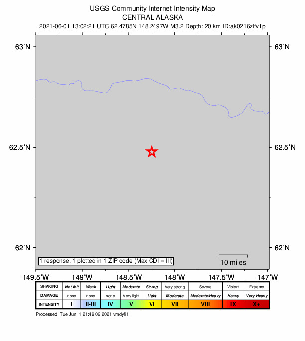 Did You Feel It? map: shaking reported by the public