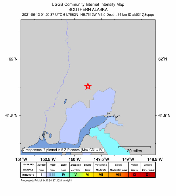 Did You Feel It? map: shaking reported by the public