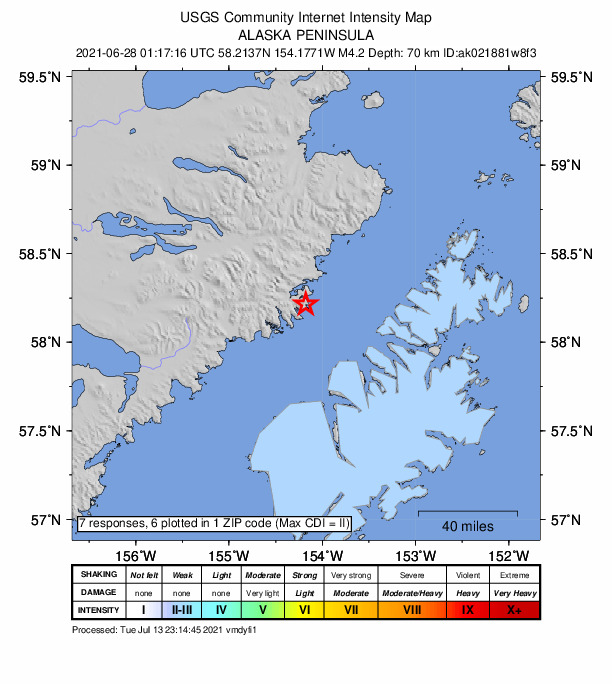 Did You Feel It? map: shaking reported by the public