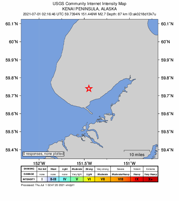 Did You Feel It? map: shaking reported by the public