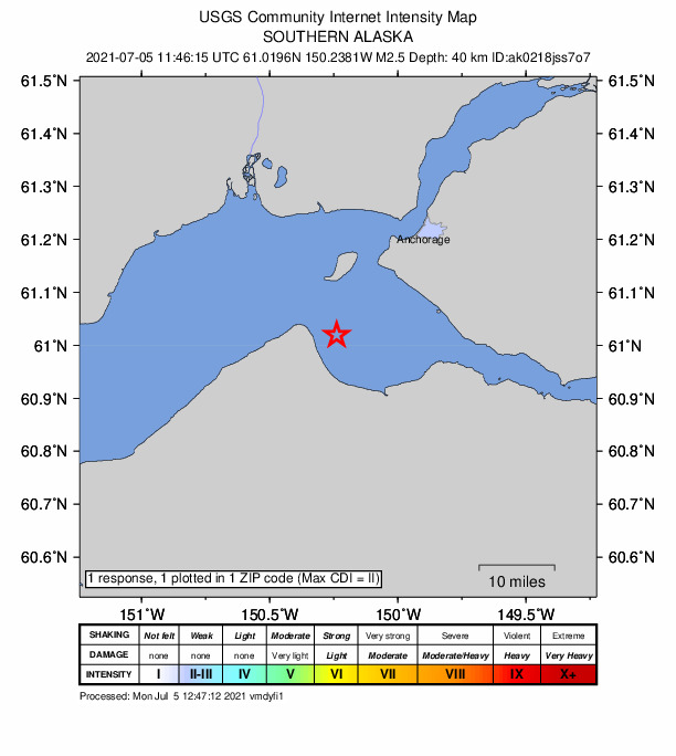 Did You Feel It? map: shaking reported by the public