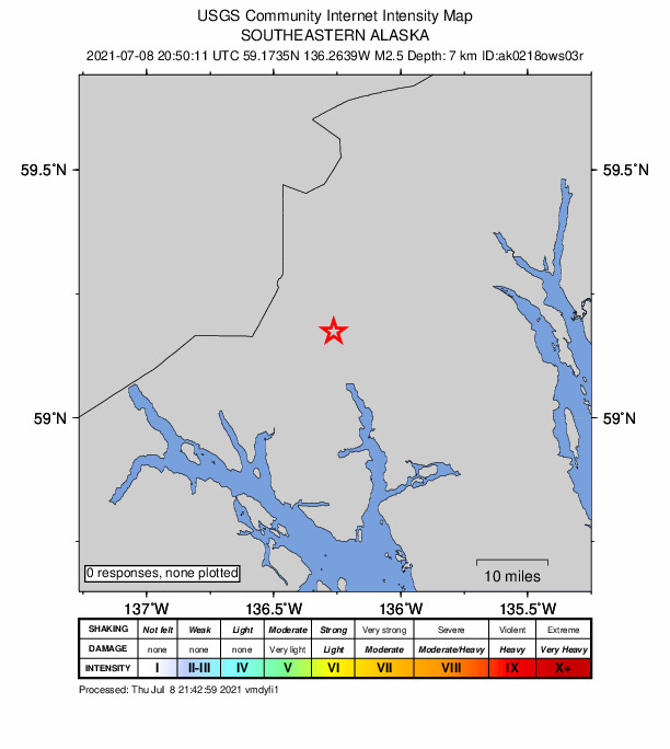 Did You Feel It? map: shaking reported by the public