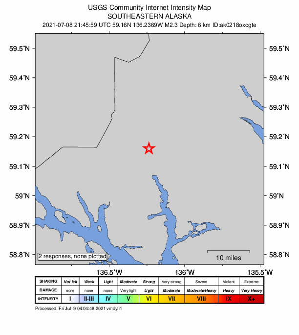 Did You Feel It? map: shaking reported by the public