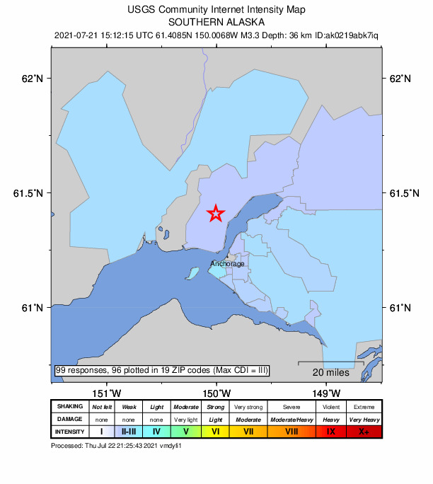 Did You Feel It? map: shaking reported by the public