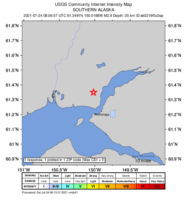 Did You Feel It? map: shaking reported by the public