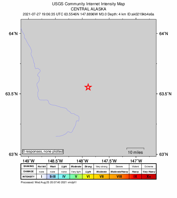 Did You Feel It? map: shaking reported by the public